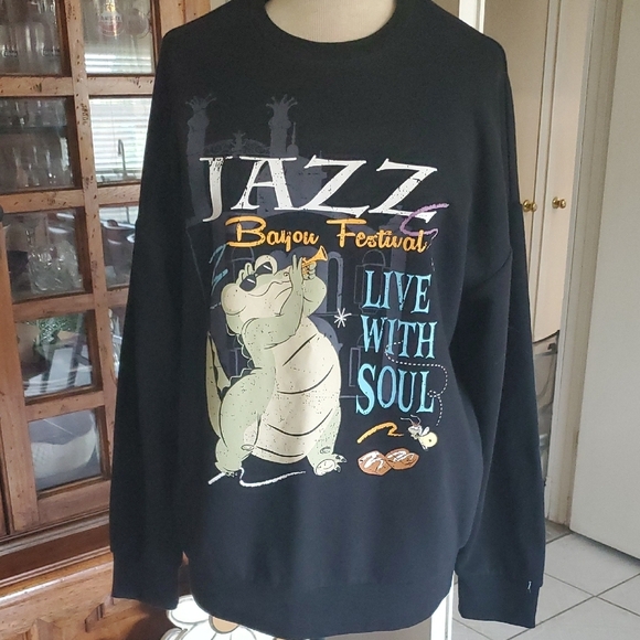 Disney Black Crewneck Jazz Sweater - Picture 4 of 5